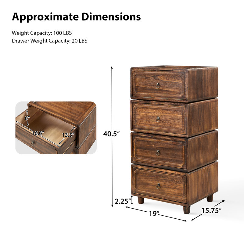 Table de bout avec 2 tiroirs de rangement en bois massif A livraison, Noyer