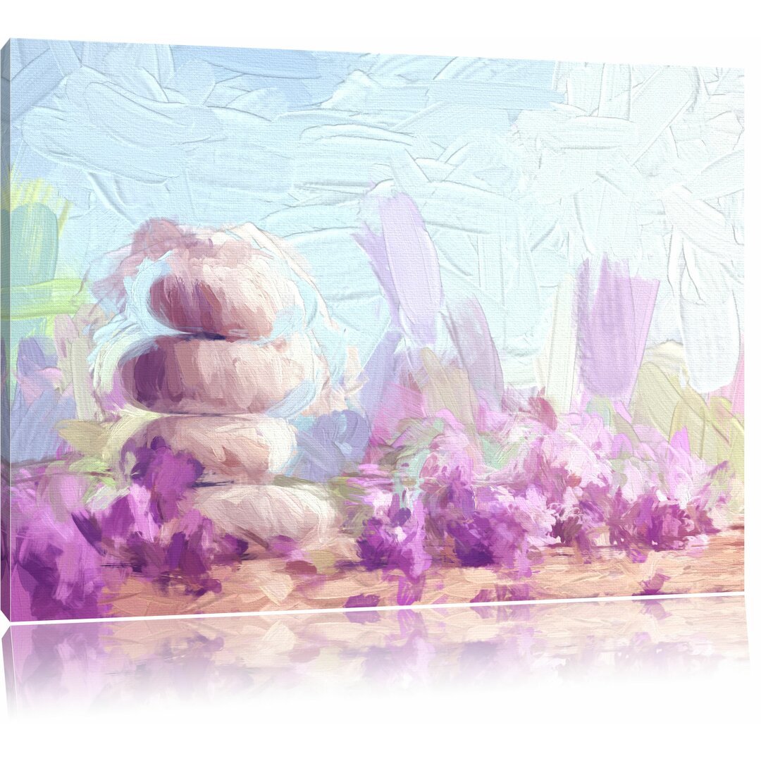 Leinwandbild "Lavendel Spa-Stillleben", Grafikdruck