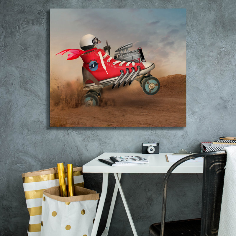  «Mouse Racer» par John Hovenstine, art mural sur toile, 30 po x 26 po