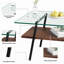 Table basse rectangulaire en verre trempé