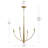 Jheni Four-Light Brushed Gold Chandelier-127380296-130774070