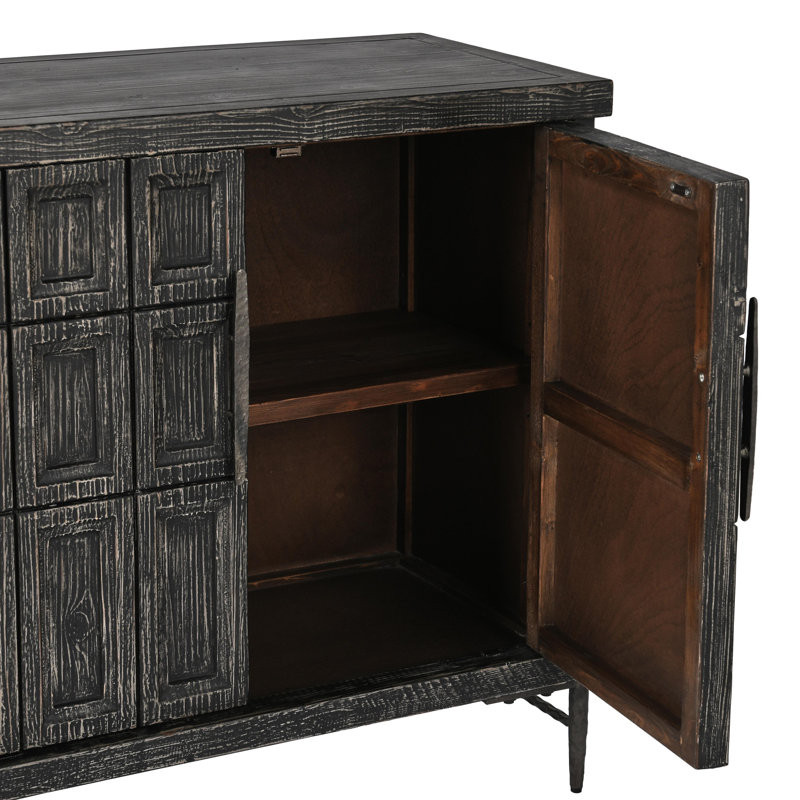 Willmark 106" Sideboard, Timeworn Black