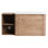 Meuble-lavabo mural moderne de 40 po avec lavabo en céramique blanche, tablettes de rangement supplémentaires et 1 porte à fermeture en douceur, emballage en kd, matériau en contreplaqué, céramique facile à nettoyer, petite base à rebords arrondis,