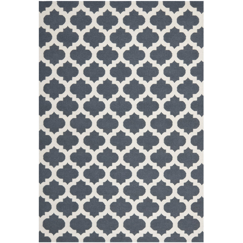 Valenzuela Geometric Wool Hand Woven Area Rug, Rectangle 122 x 183 cm