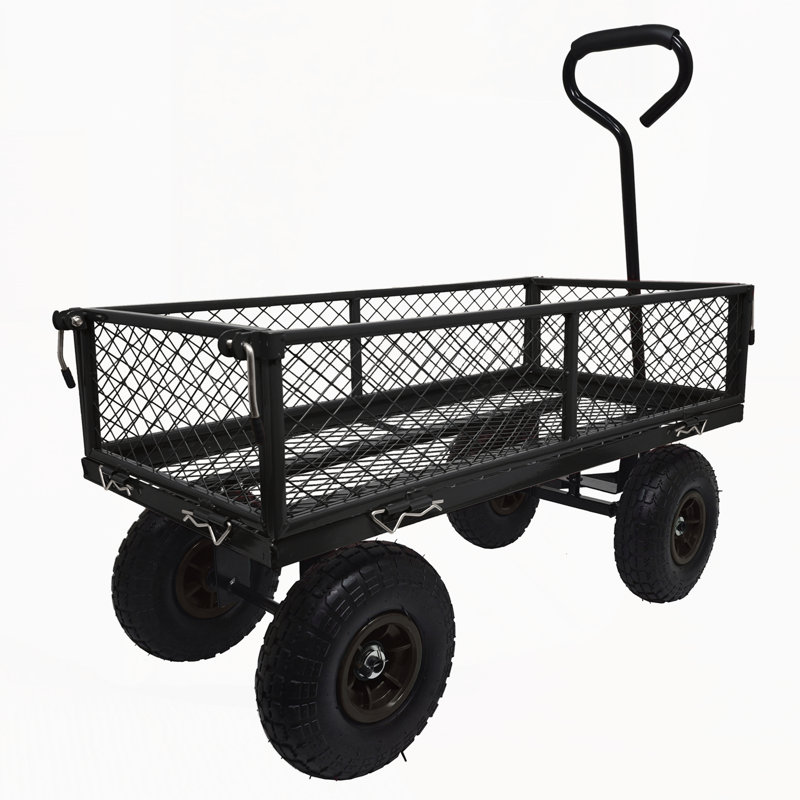 Chariot de jardin en métal, Noir