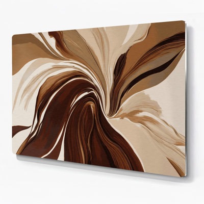 Lyrical Abstraction 27, art mural en métal beige