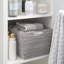 Panier fourre-tout en rotin avec rangement pour petites tablettes en gris anthracite-1435444304-1435444311