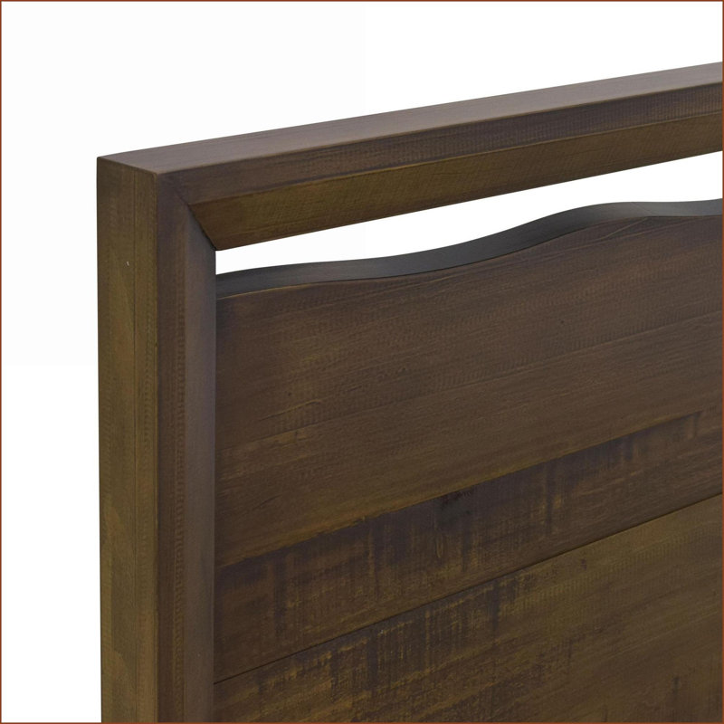 Ensemble de chambre à coucher 4 pièces en bois de pin massif brun rustique moderne très grand | Bois | Commodes combinées