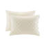 Couvre-lit réversible kaki, coton avec garniture de boutons et taie d'oreiller en coton, coussin matelassé à losanges-119104958