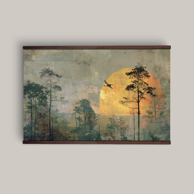 Extra Large Forest Sunset Hanging Canvas Wall Art Ready to Hang Tapestry