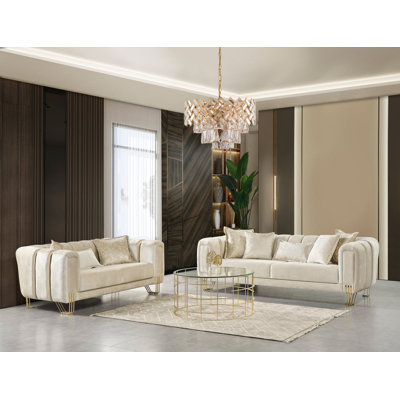 2 - Piece Velvet Living Room Set