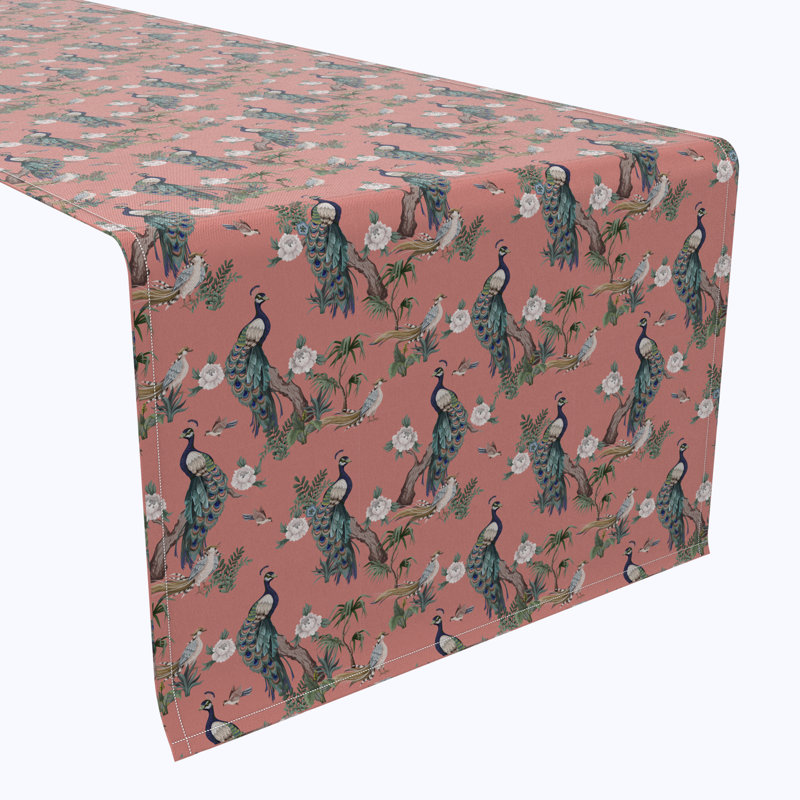 Floral 183 Cotton Table Runners, 108" x 16"