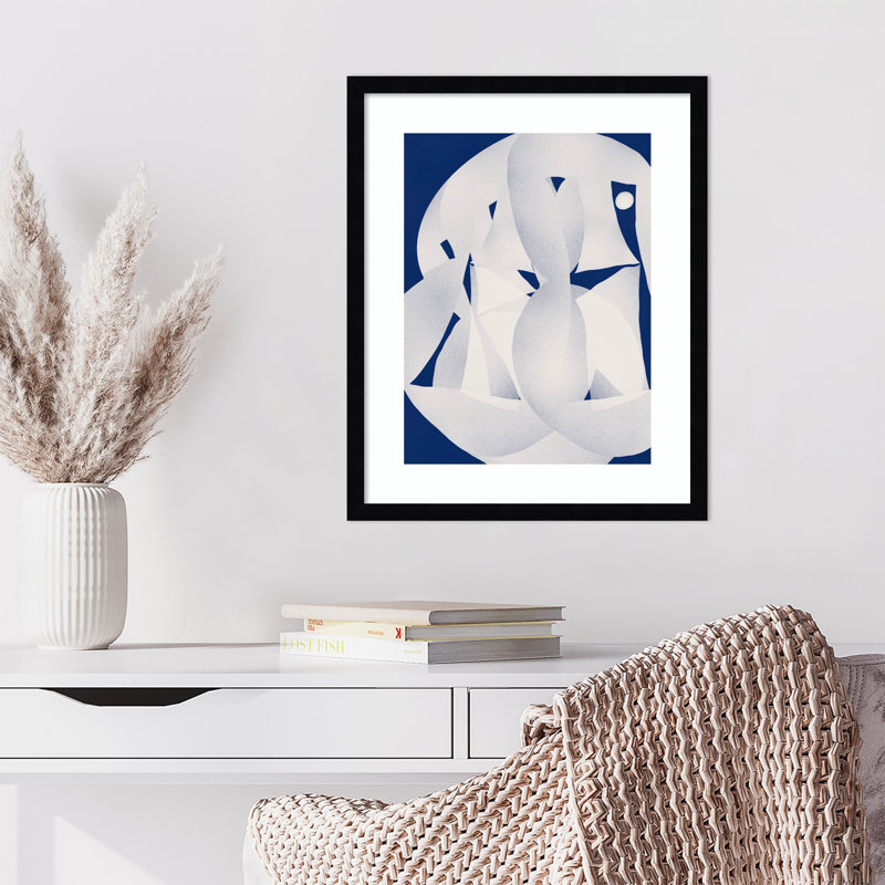 «Paper Sculpture Abstract» par Little Dean, reproduction d'art encadrée sur bois, Noir, H 21 po x l 17 po