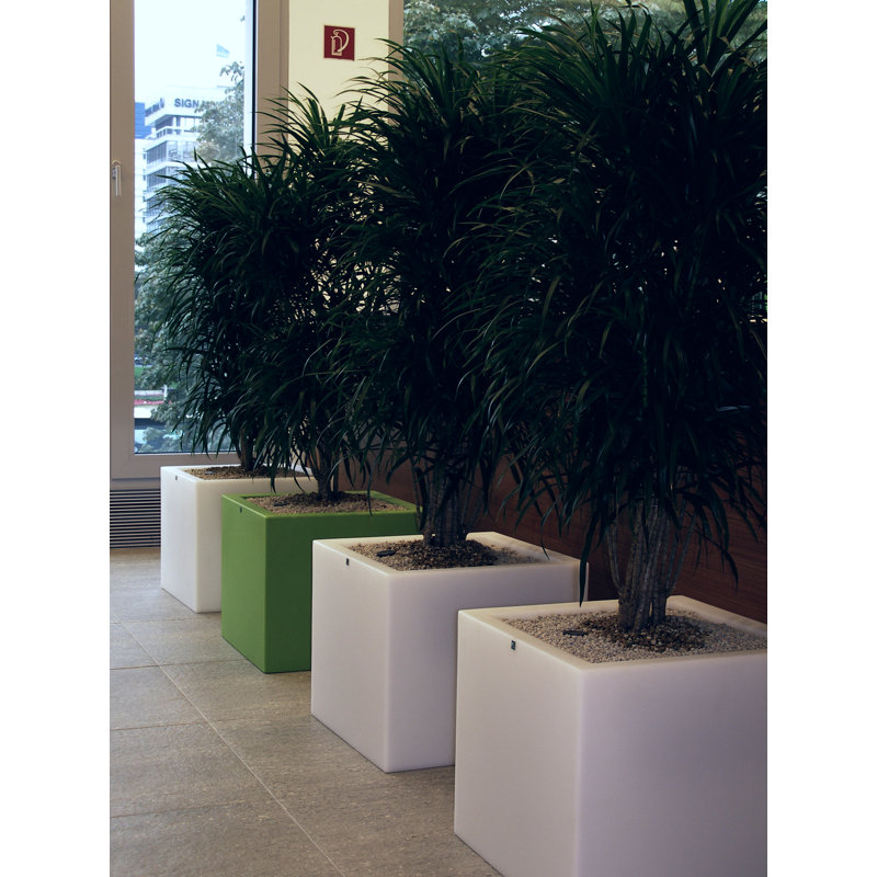 Cubotti Planter, 17" H x 19.5" W x 19.5" D, Anthracite