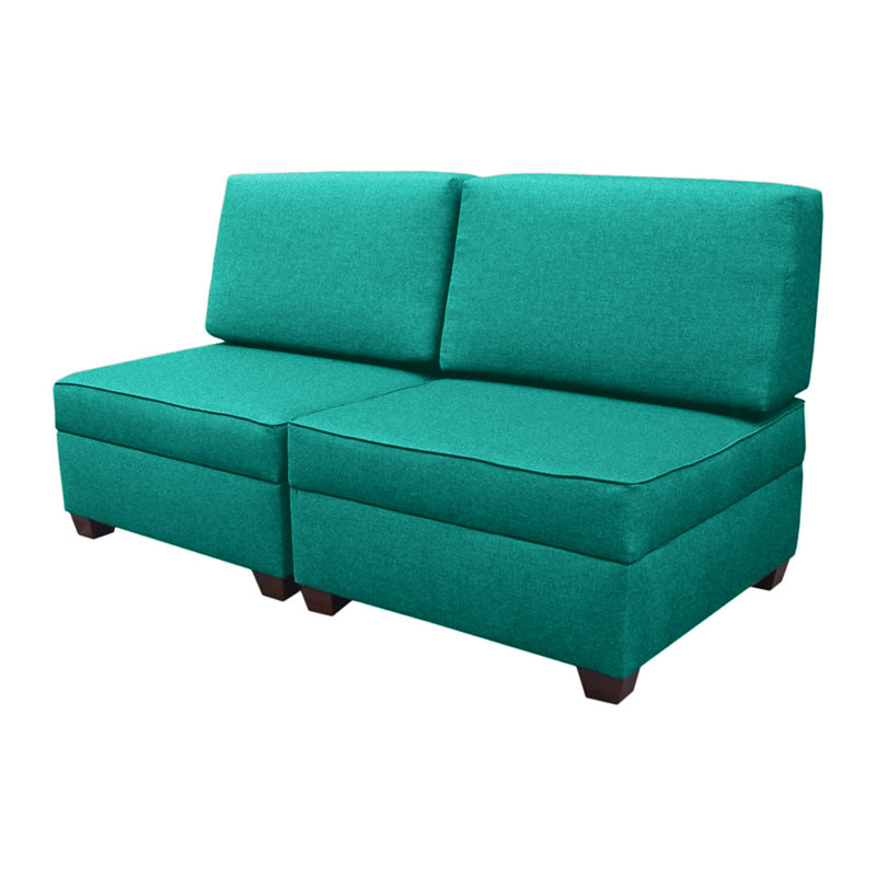 Canapé convertible Anke, Tissu Revolution Performance Fabrics® bleu, 30 po x 60 po x 32 po