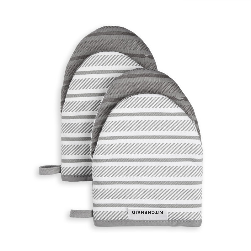 KitchenAid Albany Mini Oven Mitt, Gray, 5.5" W x 8" L