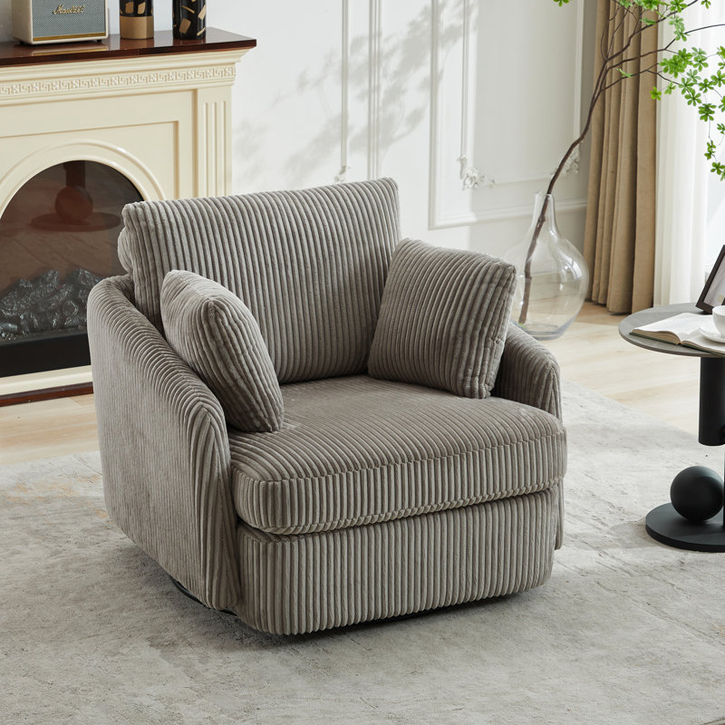 Fauteuil pivotant gris Cozy