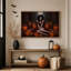 «Gothic Woman with Glowing Jack O Lanterns And Halloween», art mural sur toile-777190451