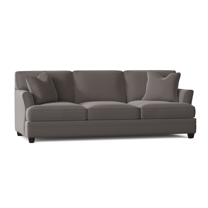 Harriss Upholstered 91'' Sofa, Zuma Charcoal Textured Linen