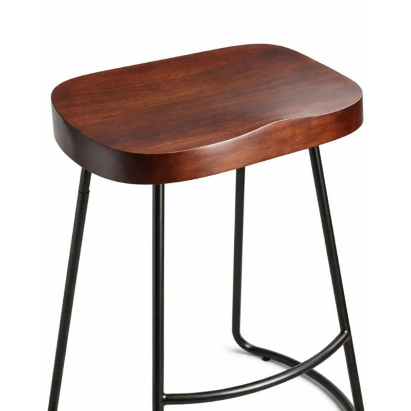 Carter Wood Stool, Brown