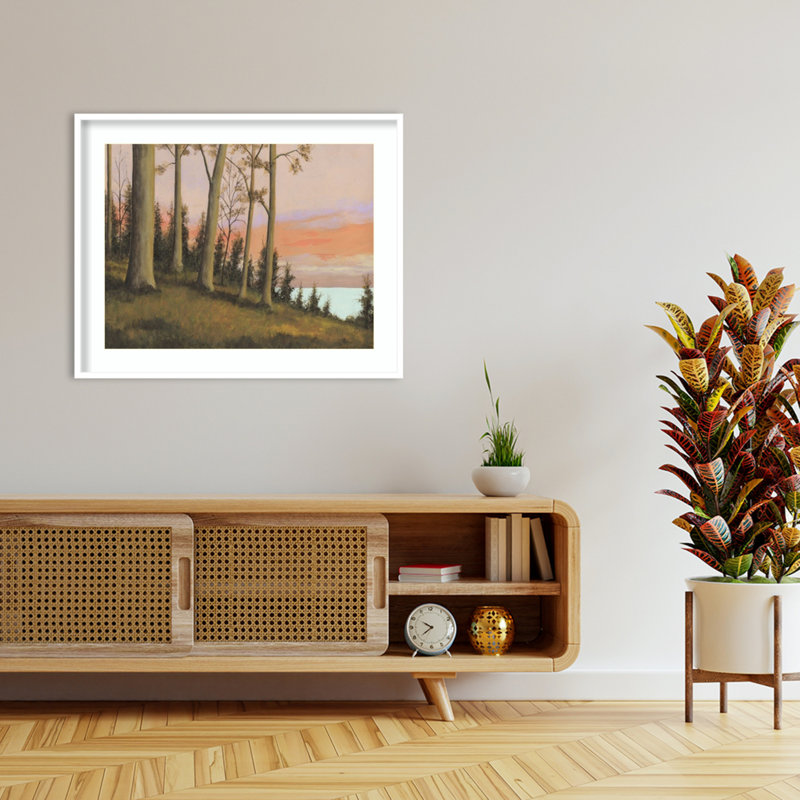 Remote Lakeshore No. 2 by Michael Willett Wood Framed Wall Art Print, 33 x 41