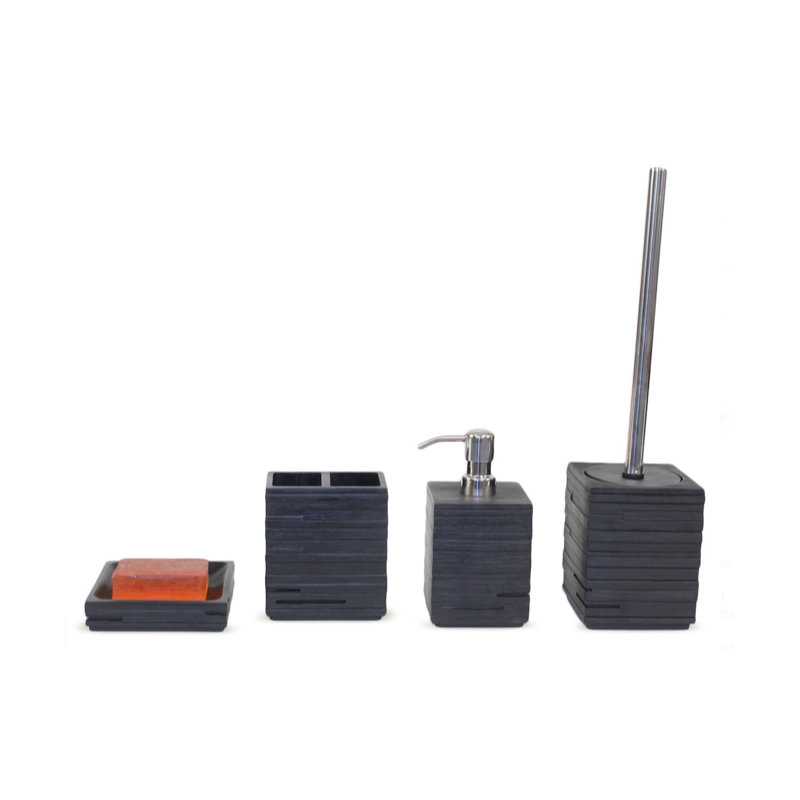 Levingston Bathroom Accessory Set, Black