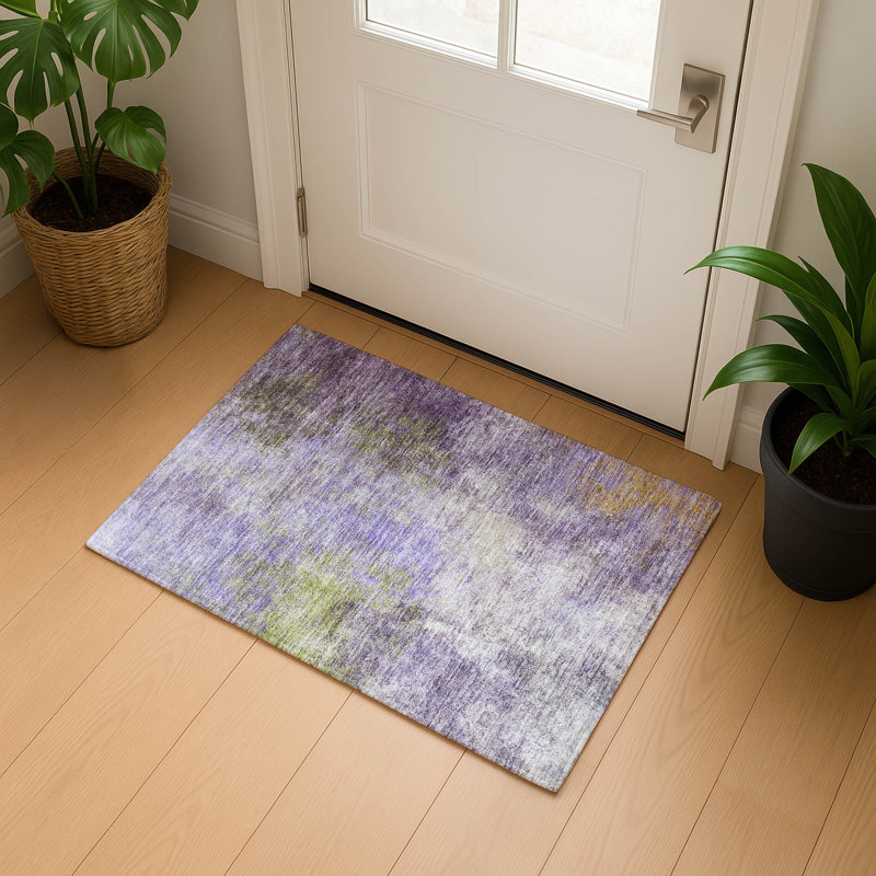 Premium Machine Washable Ariel Abstract Rug, Rectangle 1'8" x 2'6"