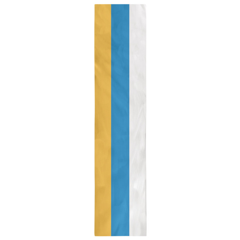 Chemin de table basket Oklahoma City, L 72 po x l 16 po, Jaune / Bleu / Blanc, Sergé de coton