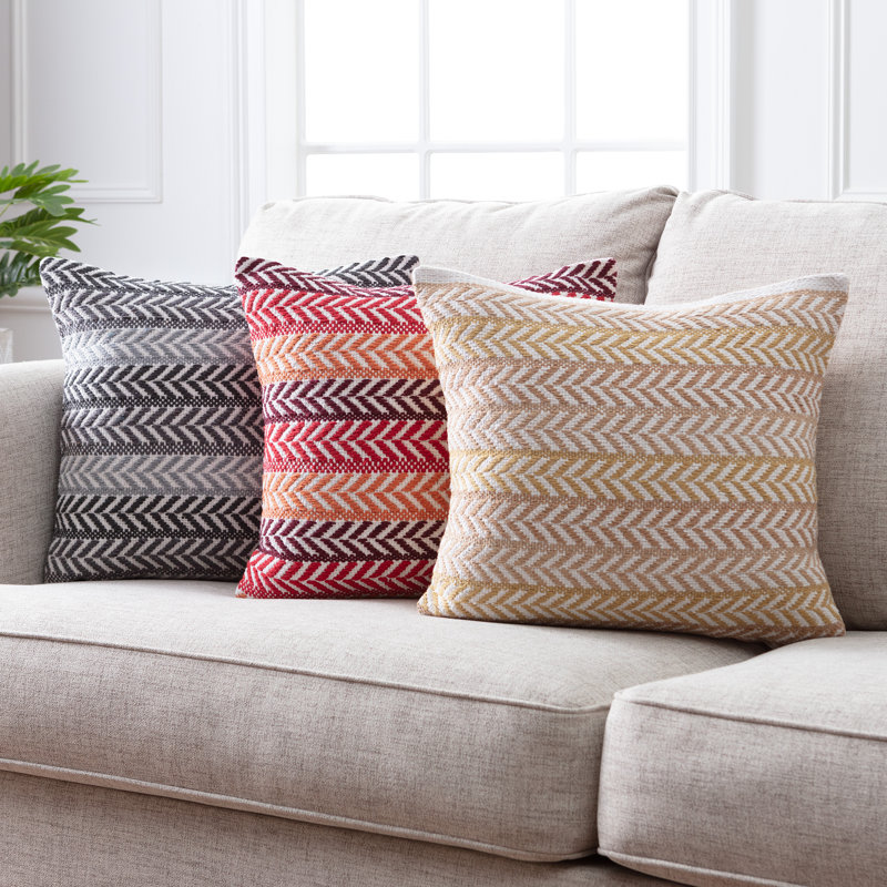 Chanasya 20" Red and Orange Cotton Arrow Pattern Pillow Covers