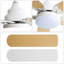 Ventilateur de plafond écoénergétique 42 pouces avec 5 pales et silencieux réversible avec télécommande
