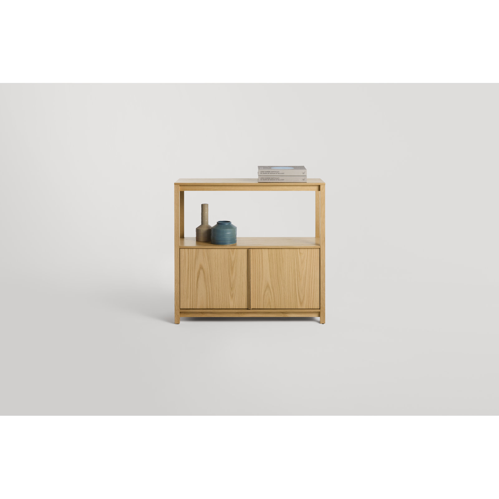 Open Plan Standard Bookcase, White Oak