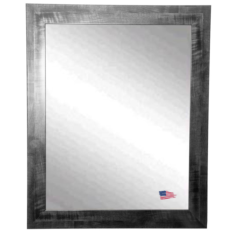 Pereyra Solid Wood Flat Wall Mirror, 33.5" H x 27.5" W