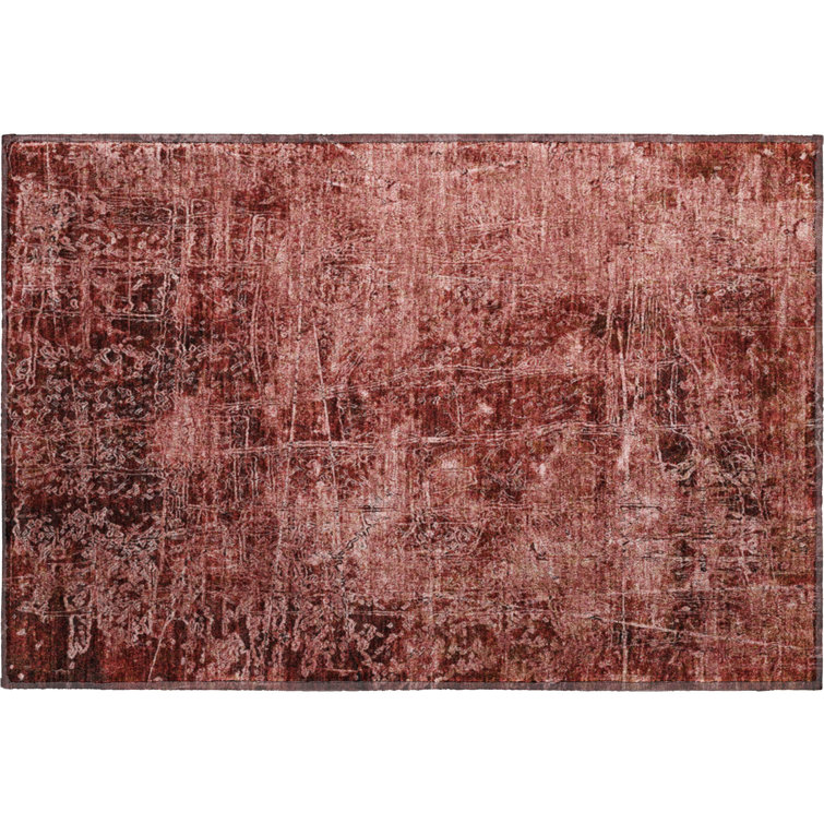 Premium Machine Washable Cerrito AMF559 Merlot Rug