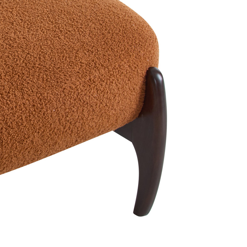 Méridienne moderne de 25,5 po avec structure en bois massif (chaise incluse seulement)