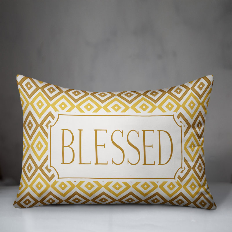  Housse et insert de coussin rectangulaire extérieur Blessed Diamonds, Jaune