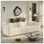 Canapé-lit convertible 89 po 3-en-1 avec fonction inclinable, revêtement en velours beige et blanc