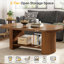 Table basse 45,27 "à 2 niveaux avec tablette de rangement