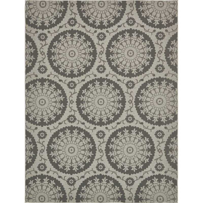 Tapis d'intérieur / extérieur gris Sebastian, Rectangle 3 pi 3 po x 5 pi 1 po