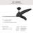 Nirra 52" 3-Blade Indoor/Outdoor Matte Black Ceiling Fan with Matte Black ABS Blades and Wall Control-127174485