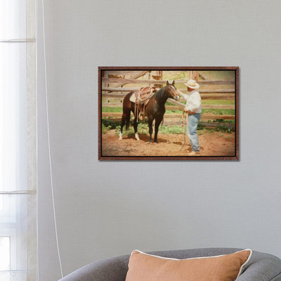A Gentle Hand by Rhonda Thompson - Floater Frame Print on Canvas