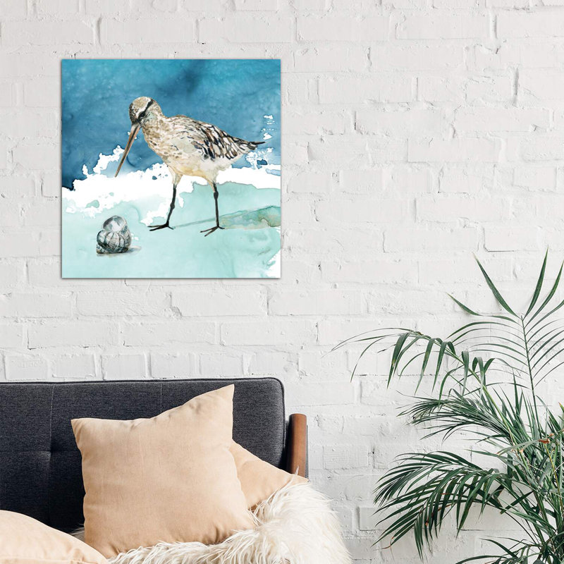Delray Sandpiper II by Carol Robinson - Wrapped Canvas Painting, 66.04 cm H x 66.04 cm W x 1.91 cm D