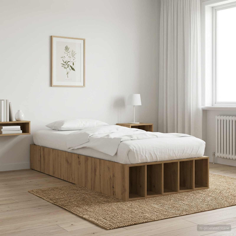 Bed Frame, Artisan Oak