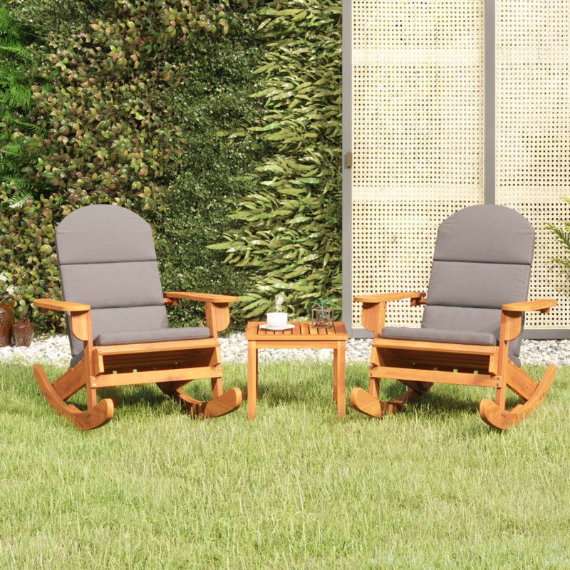 Ensemble de chaises pliantes Adirondack d'extérieur Doncaster, Brun / gris