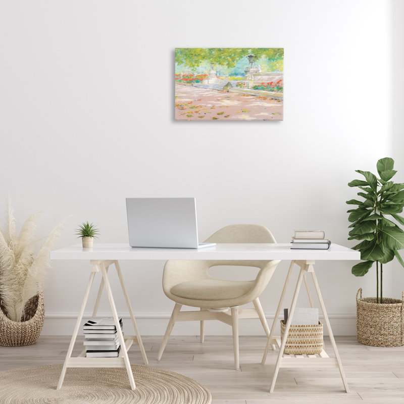 Summer Sunlight in Park Canvas, design by LSR Design Studio, 16" H x 24" W