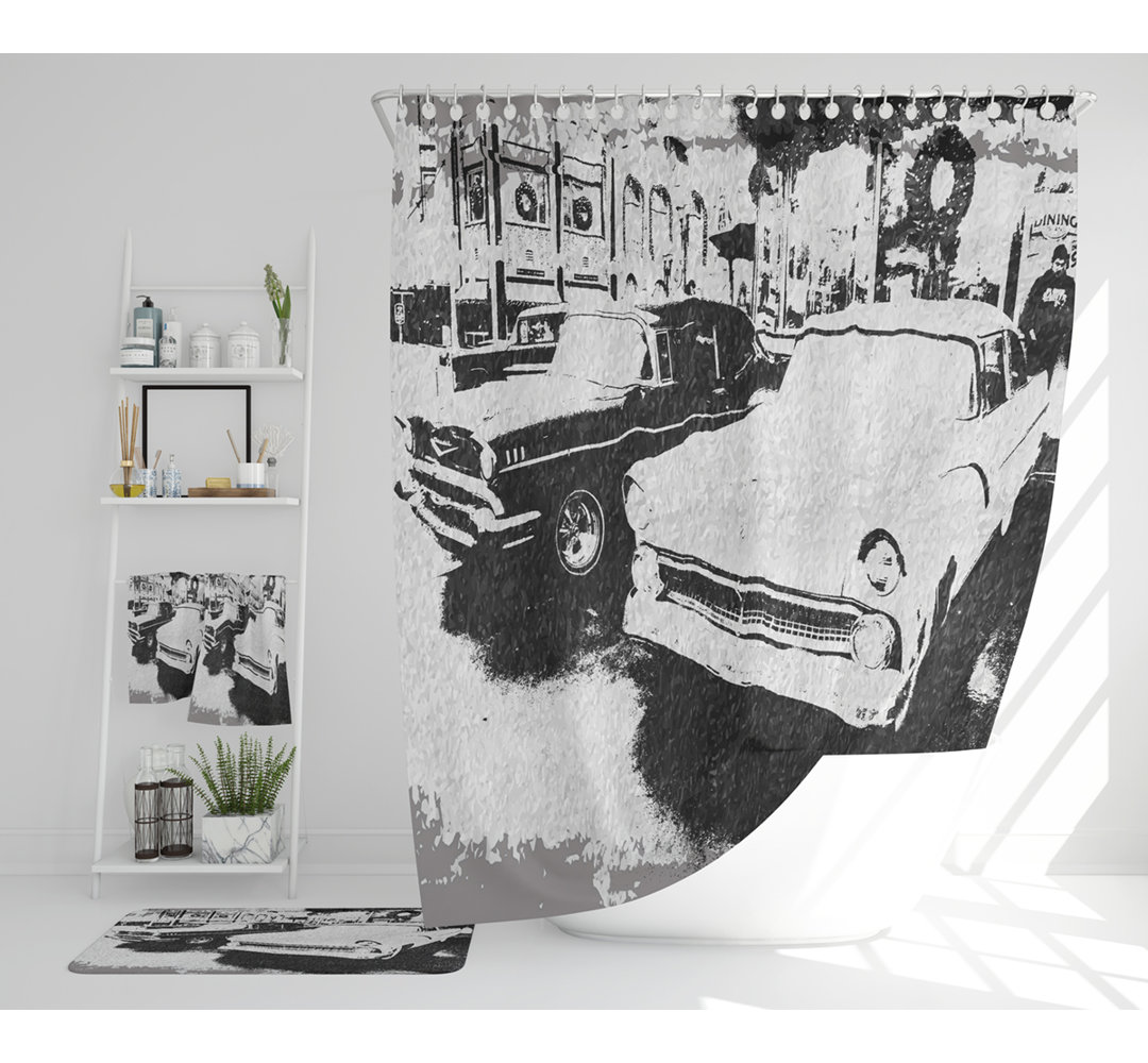 Nayli Polyester Shower Curtain Set