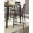 Metal Frame Counter Height Dining 5Pc Set Wooden Set Table Top Counter Height Dining Table 4X High Chairs Dining Room