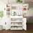 72" Fluted Kitchen Pantry Cabinet With 3 Keyboard Drawers & 6 Door Shelves Adjustable-2049096756