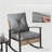 Button Tufted Cushions With Patio Furniture Set, Rattan Rocking Chairs, Coffee Table-879655365