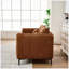Canapé 3 places | Canapé moderne 3 + 3 places avec pieds en métal, canapé 3 + 3 moderne en chenille confortable pour salon, appartement (caramel)