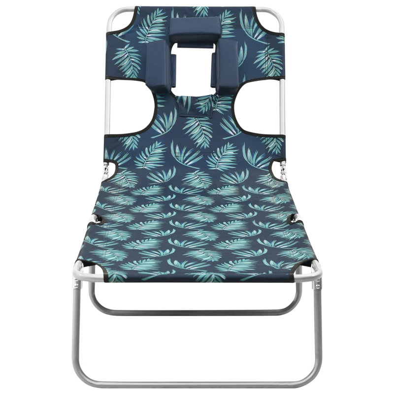  Chaise longue de jardin inclinable pliante